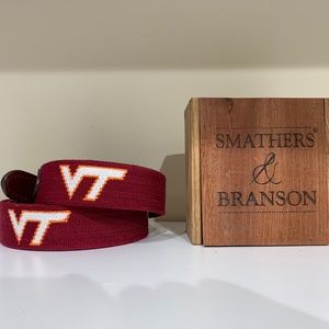 Virginia Tech Needlepoint Belt By Smathers & Branson, NWT - NO BOX